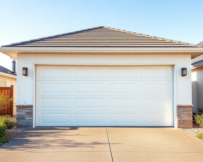 White insulated garage door in South Bay residence